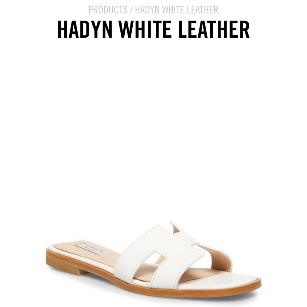 ❌SOLD❌ White Leather Slides